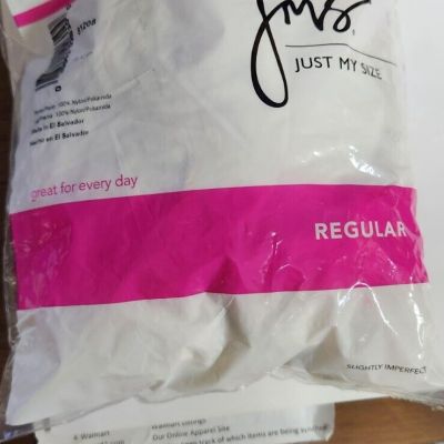 Just My Size JMS Regular Reinforced Toe Pantyhose 4-Pack Off White 3X Women's